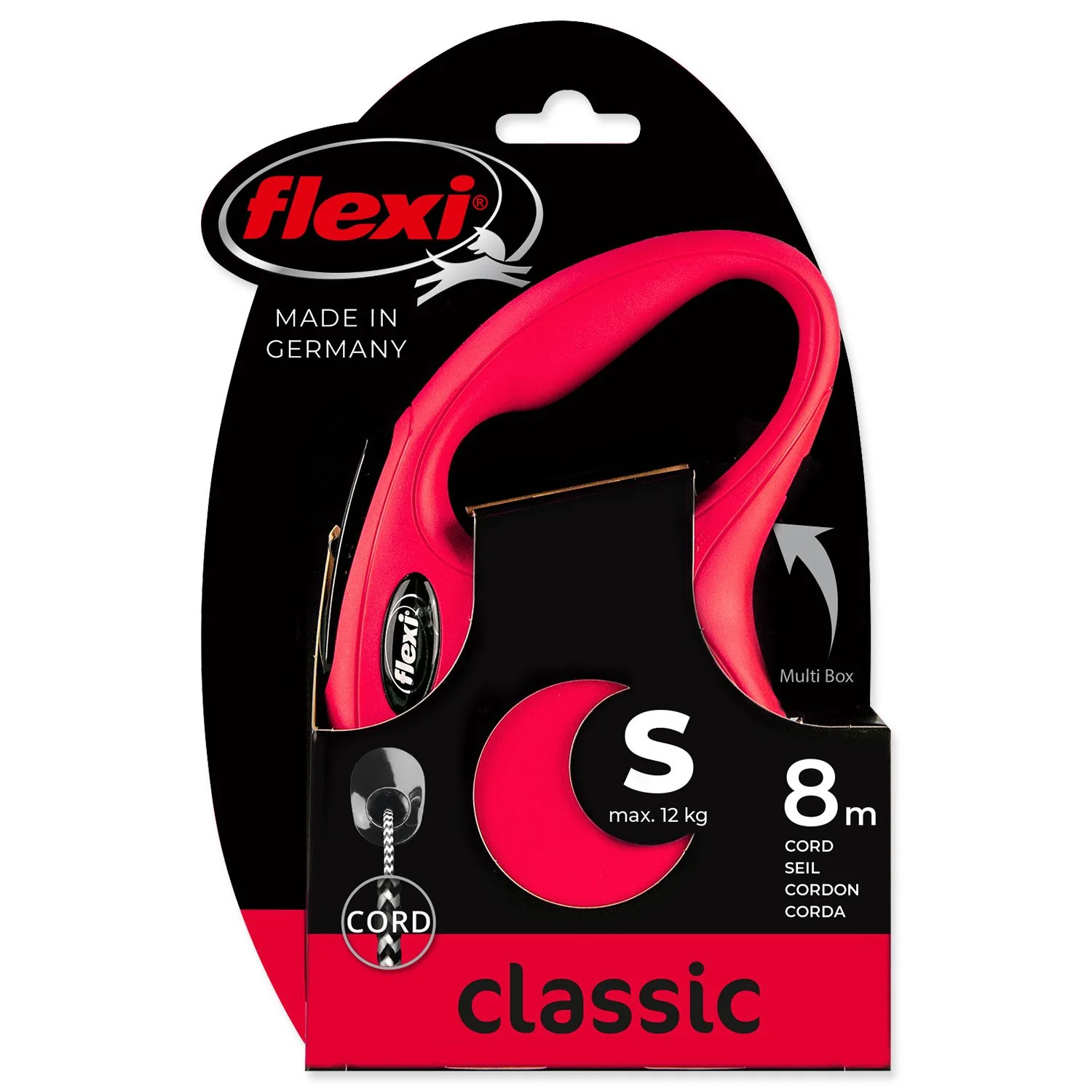 Flexi Vodítko Classic New lanko S červené 8m