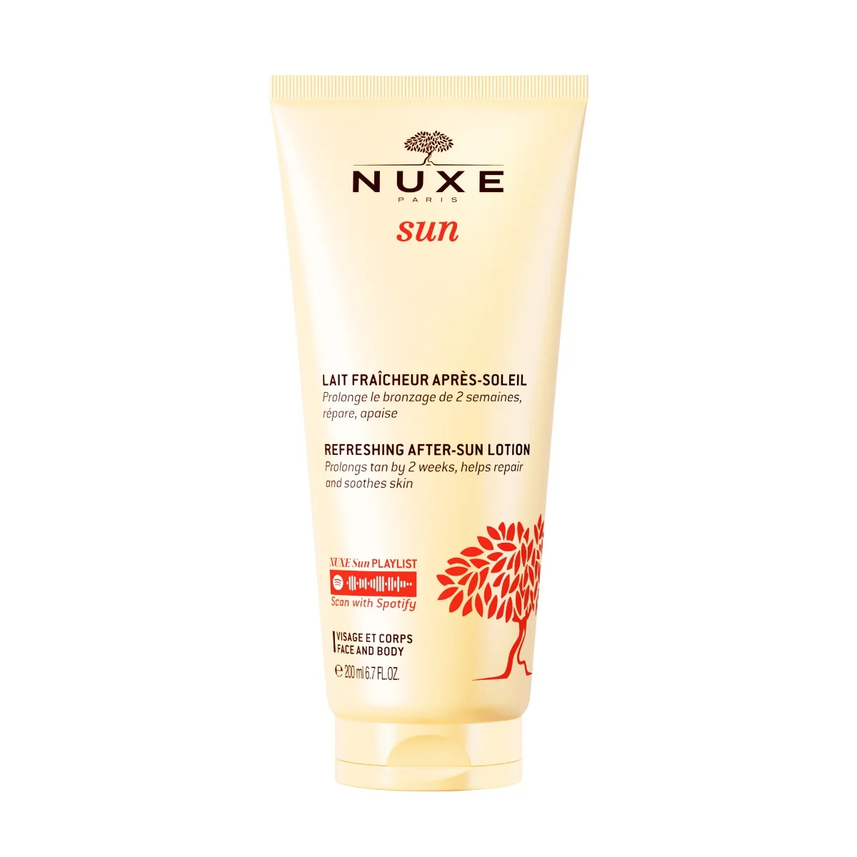 Nuxe Sun Osvěžující tělové mléko po opalování pro prodloužení opálení 200 ml