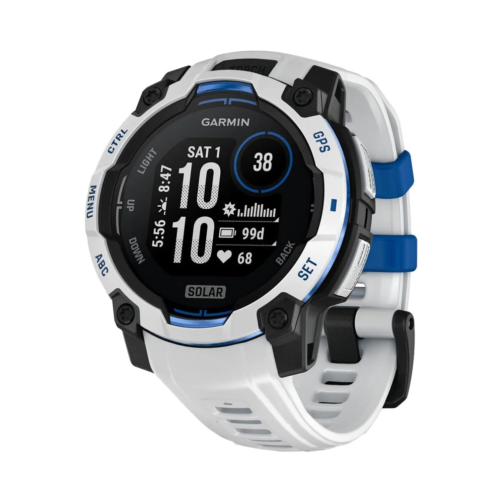 Garmin Instinct 3 Solar 45 mm chytré hodinky Whitestone/Blue