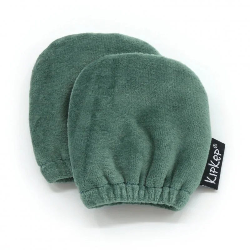 KipKep dětské rukavice proti poškrábání MITTENS Calming Green