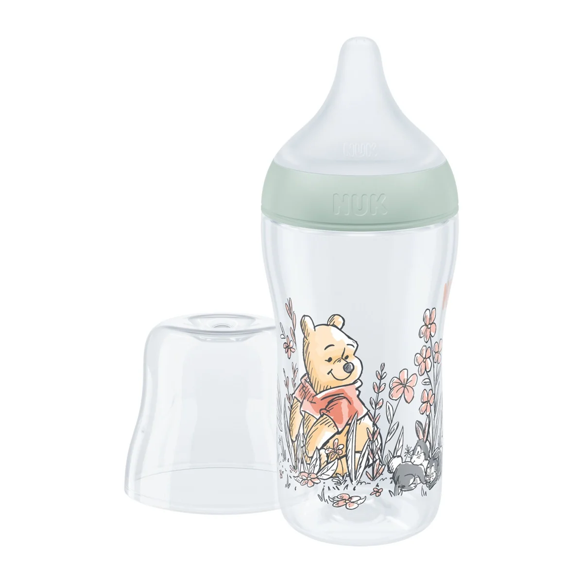 NUK Perfect Match Láhev Disney Medvídek Pú 3m+ 260 ml 1 ks green