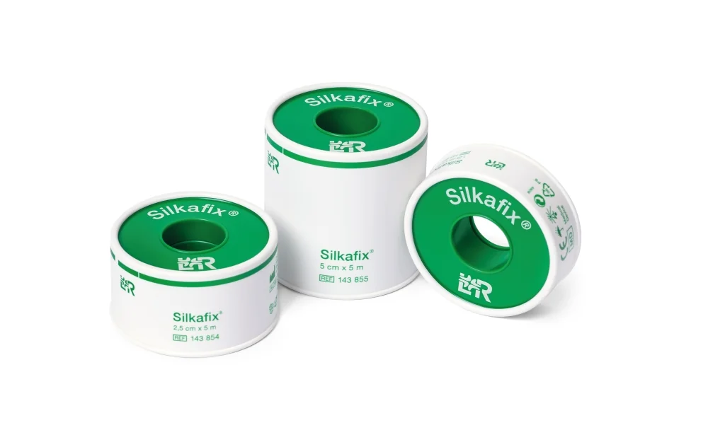 Silkafix Náplast umělé hedvábí 2,5 cm x 5 cm 12 ks