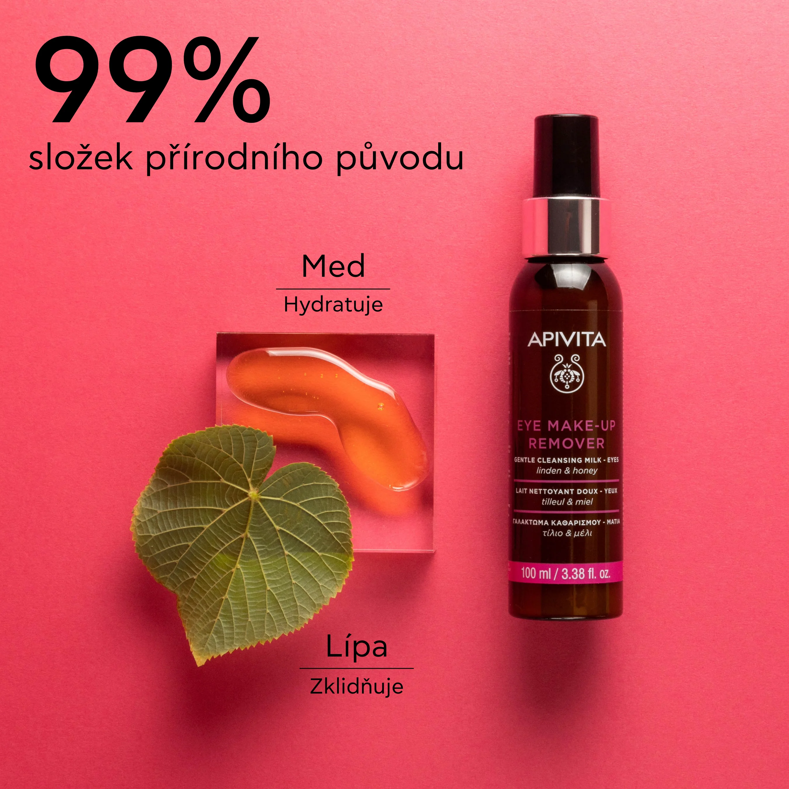 APIVITA Eye Make-Up Remover jemné čisticí mléko na oči 100 ml