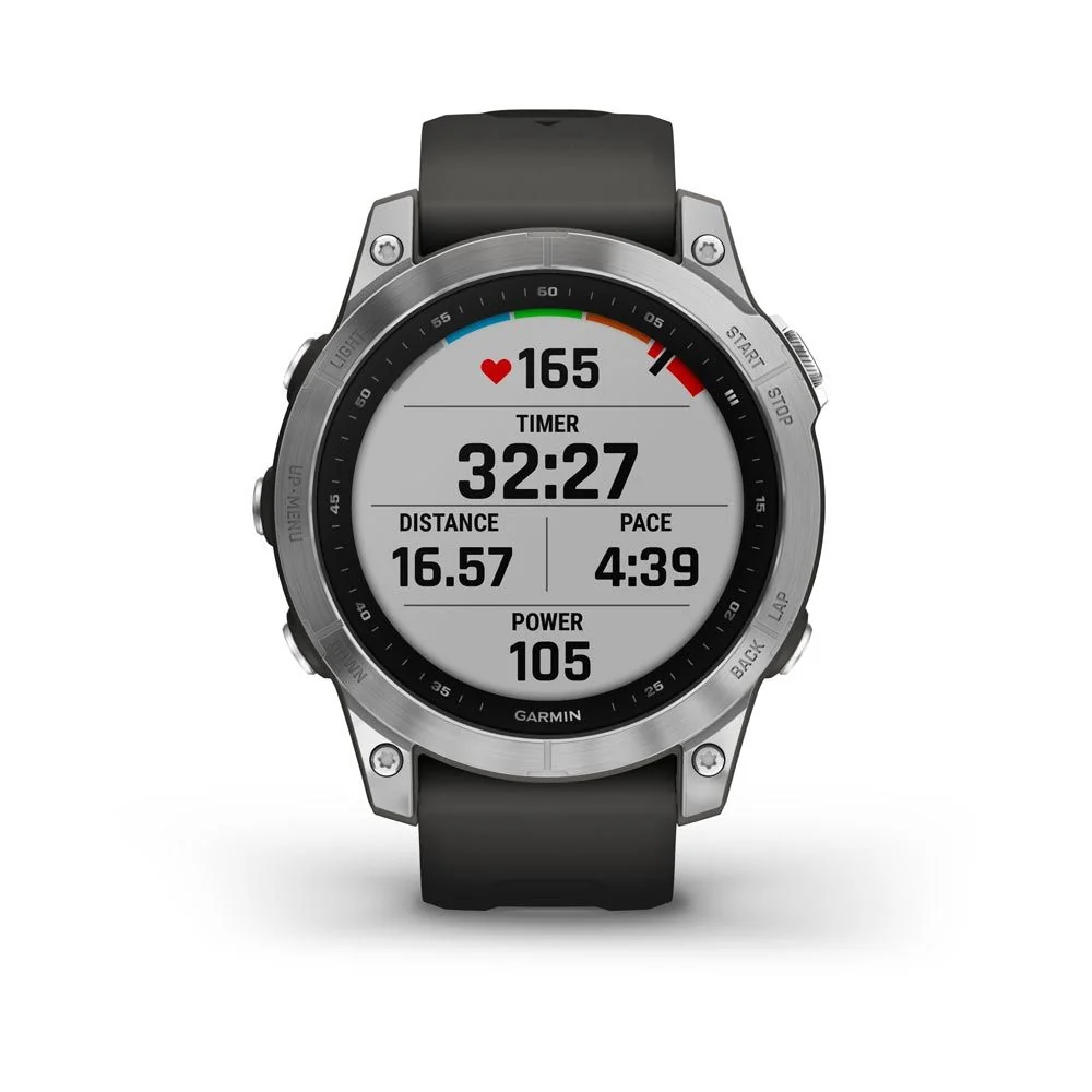 Garmin Fenix 7 Glass chytré hodinky Silver/Graphite