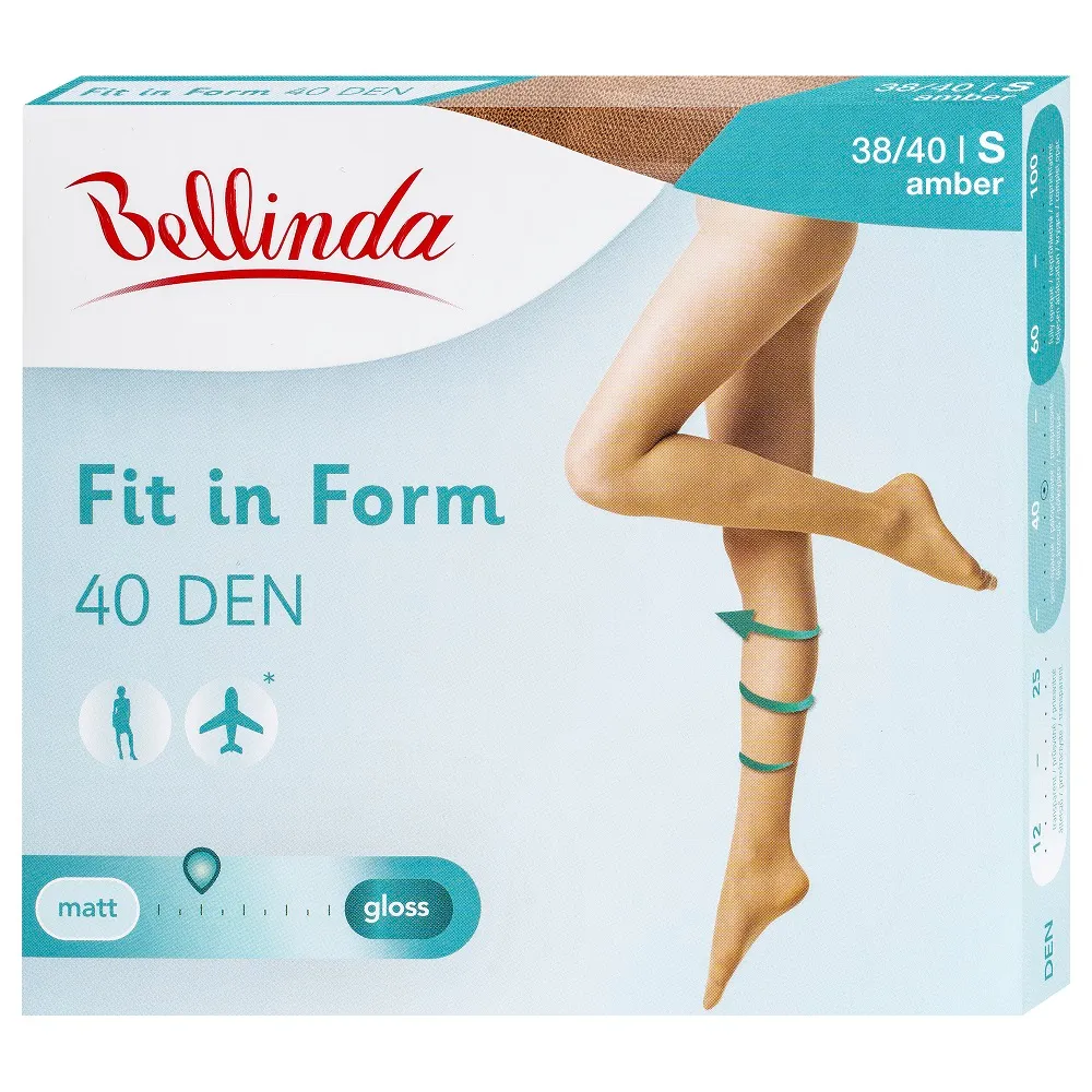 Bellinda Fit in Form 40 DEN vel.S punčochové kalhoty tělové