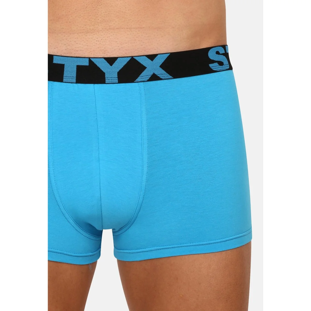 Styx Pánské boxerky sportovní guma světle modré (G1169) L