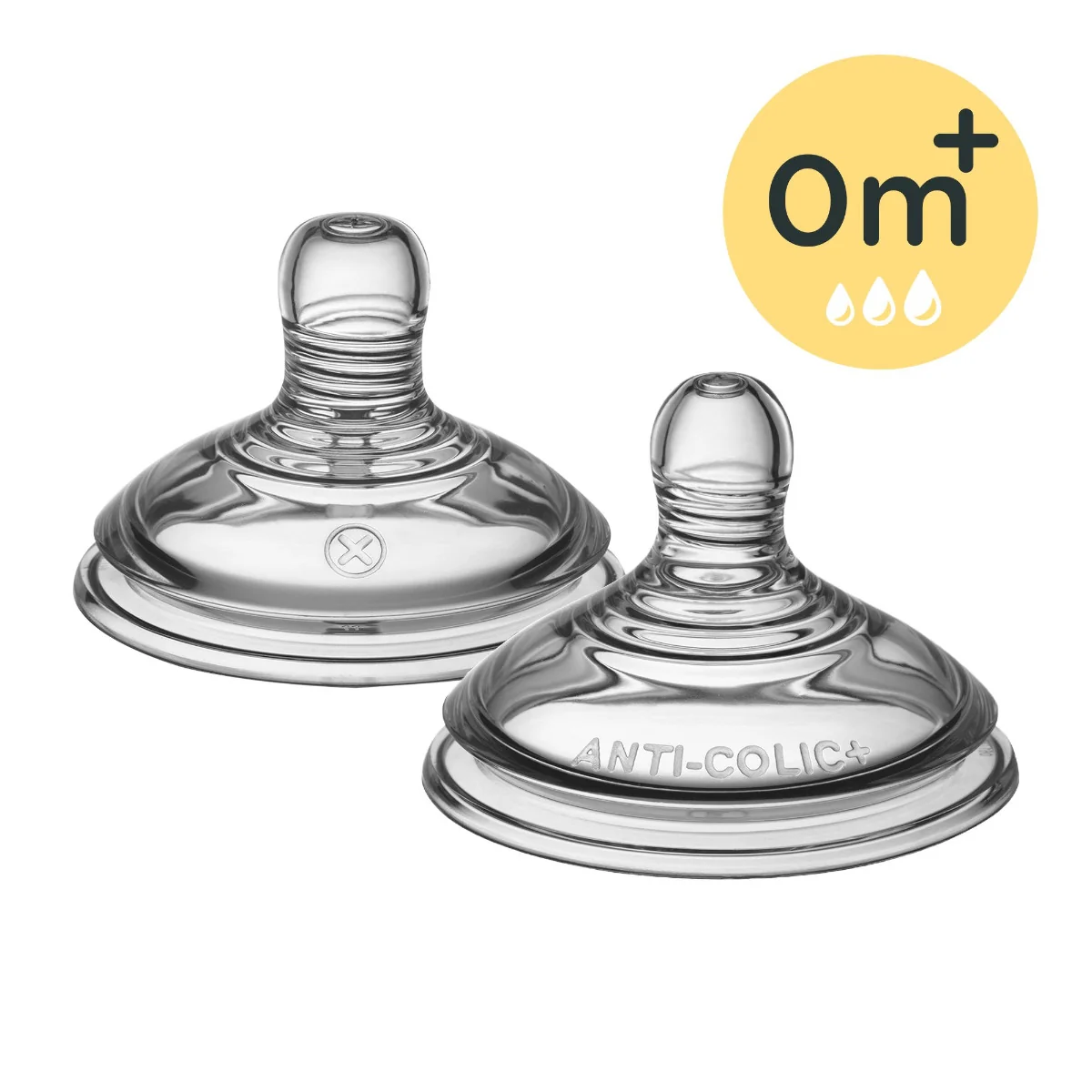 Tommee Tippee Savička na lahev ADVANCED ANTI-COLIC Variabilní průtok 0m+ 2 ks