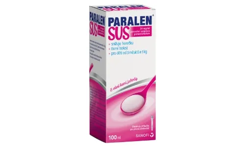 Paralen® SUS 24 mg/ml perorální suspenze 100 ml – kontraindikace