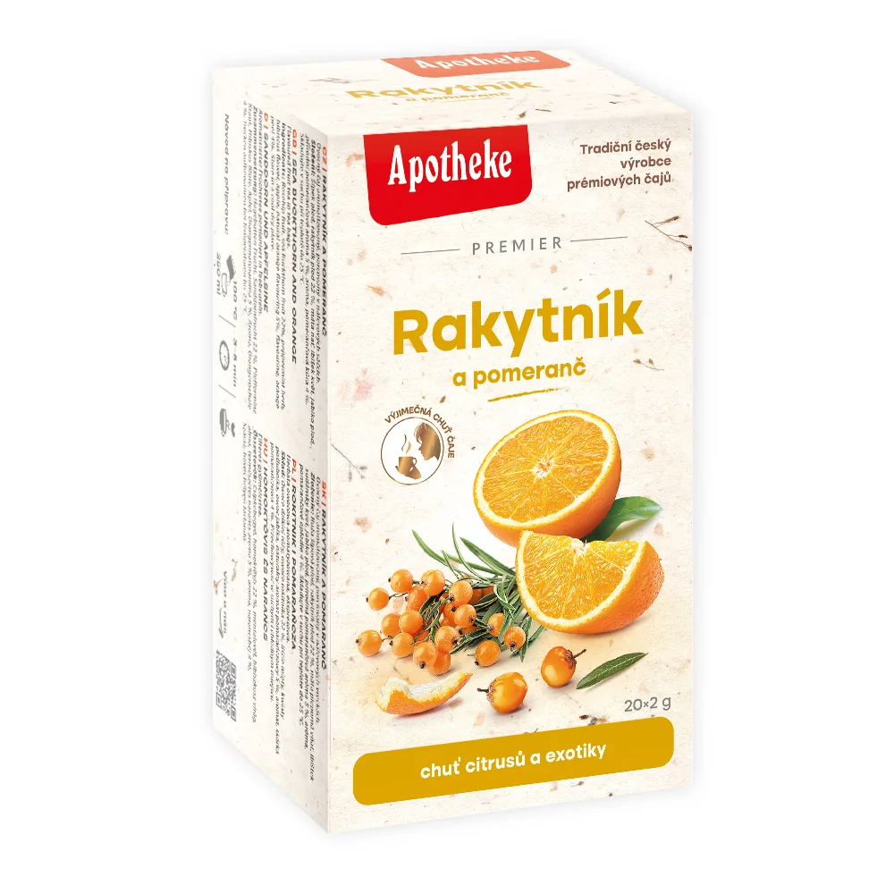 Apotheke Rakytník a pomeranč nálevové sáčky 20x2 g