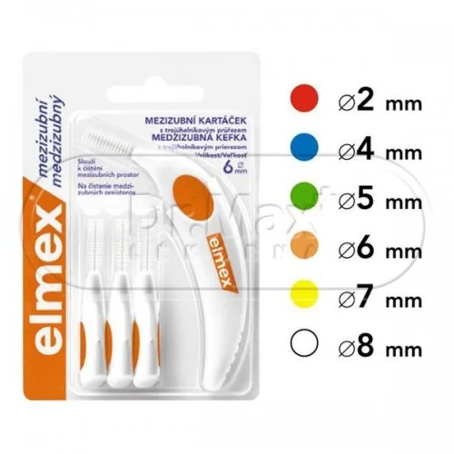 Elmex mezizubní kartáčky ORANŽOVÉ 6mm (6ks)