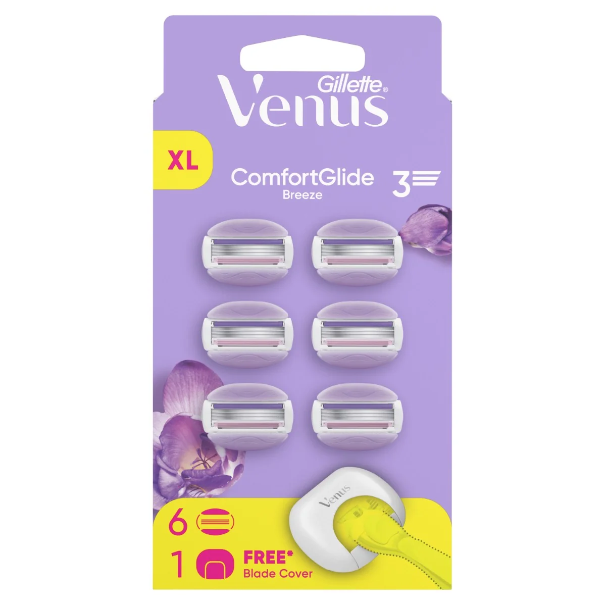 Gillette Venus ComfortGlide Breeze holicí hlavice + kryt na žiletku 6 ks