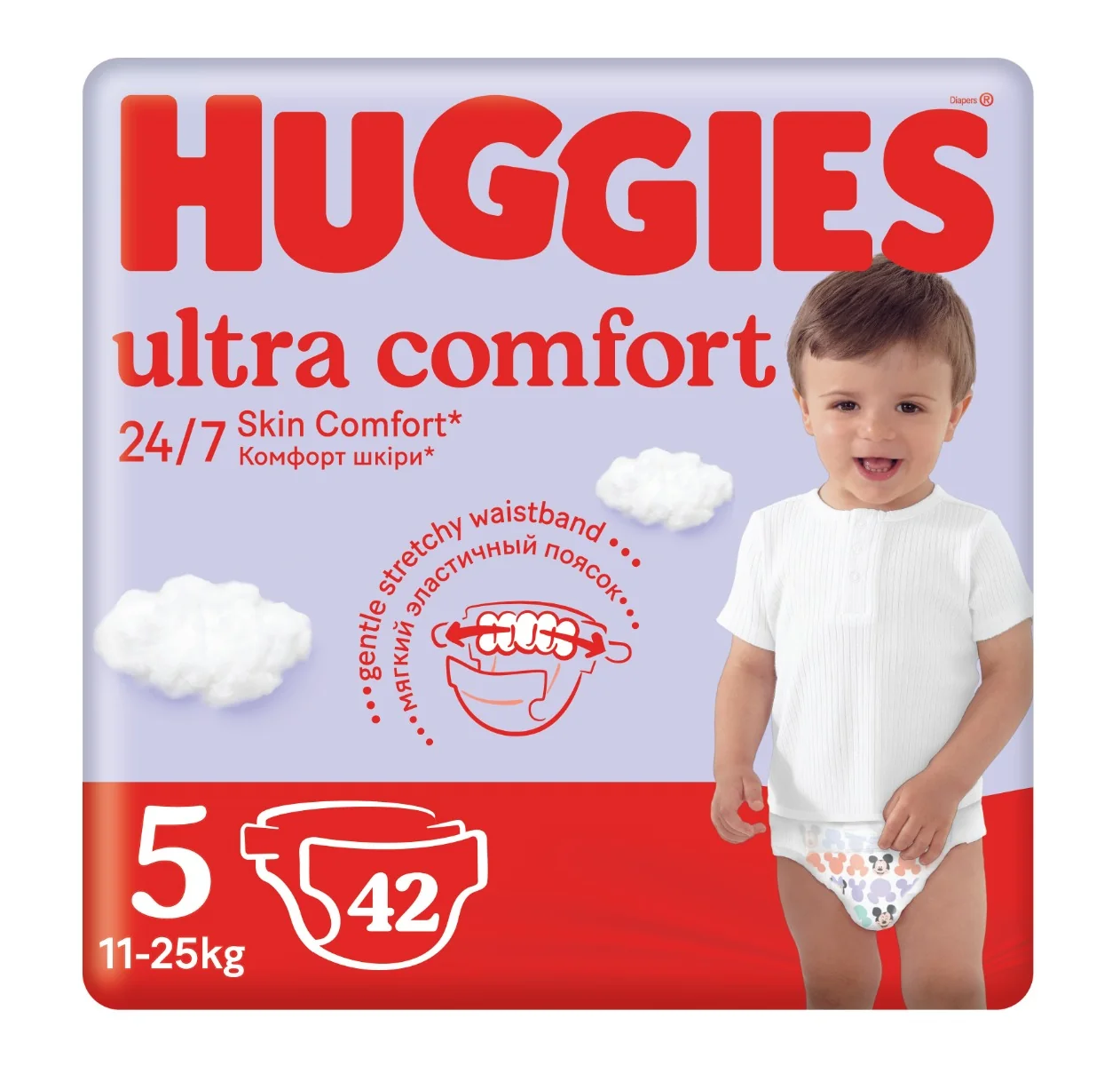 Huggies Ultra Comfort vel. 5 11-25 kg dětské plenky 42 ks
