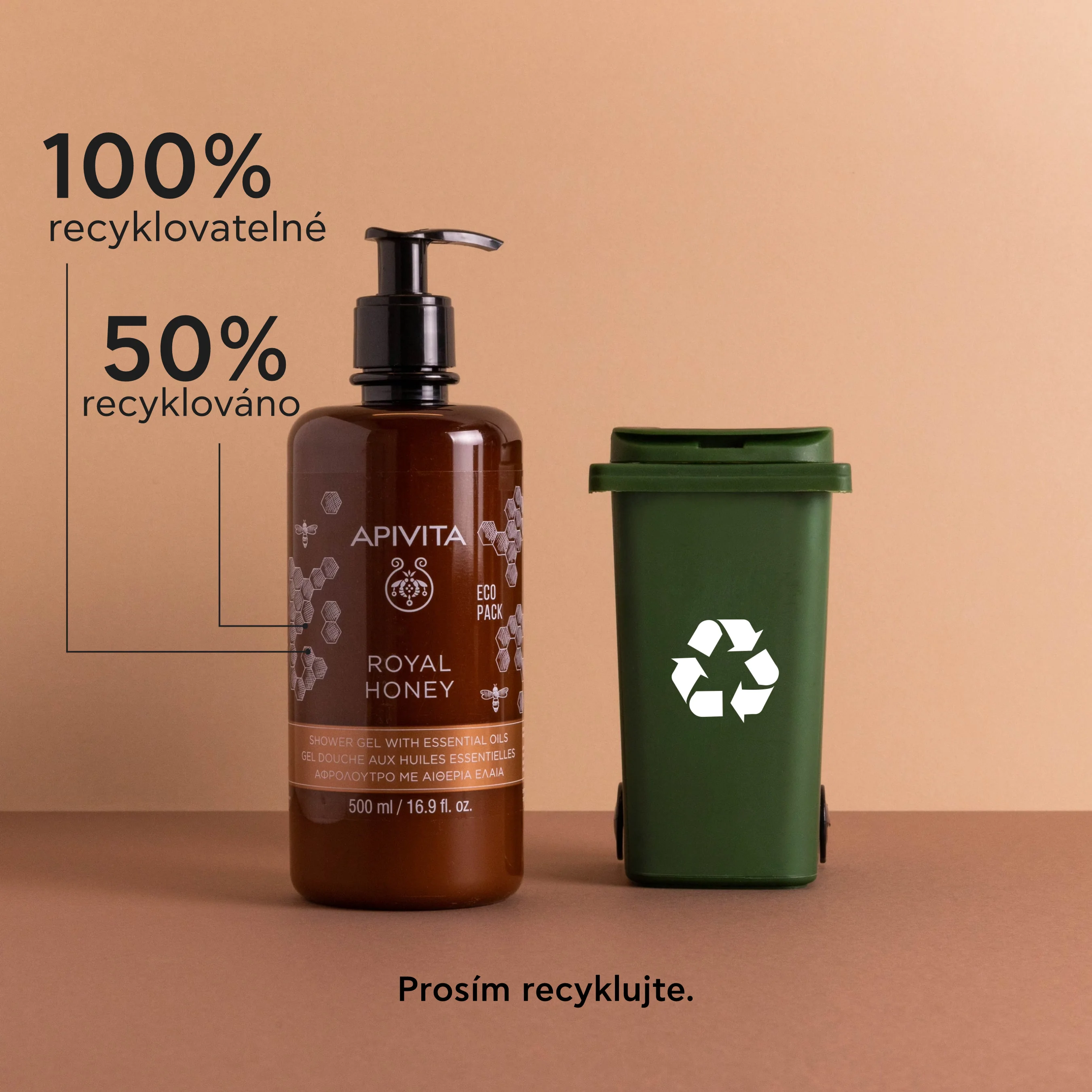 APIVITA Royal Honey sprchový gel s esenciálními oleji 500 ml