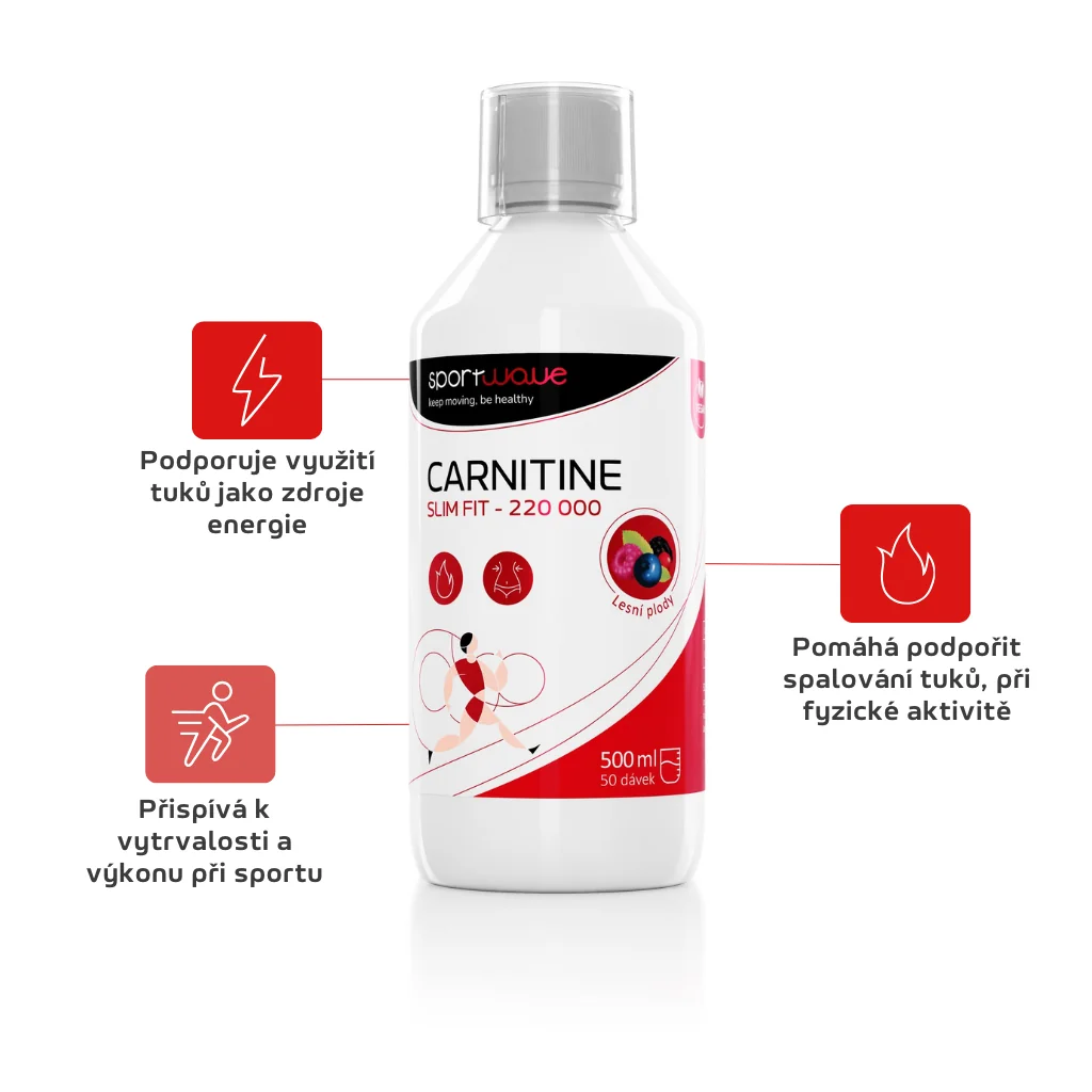 Sport Wave Carnitine 220 000 500ml - pomeranč
