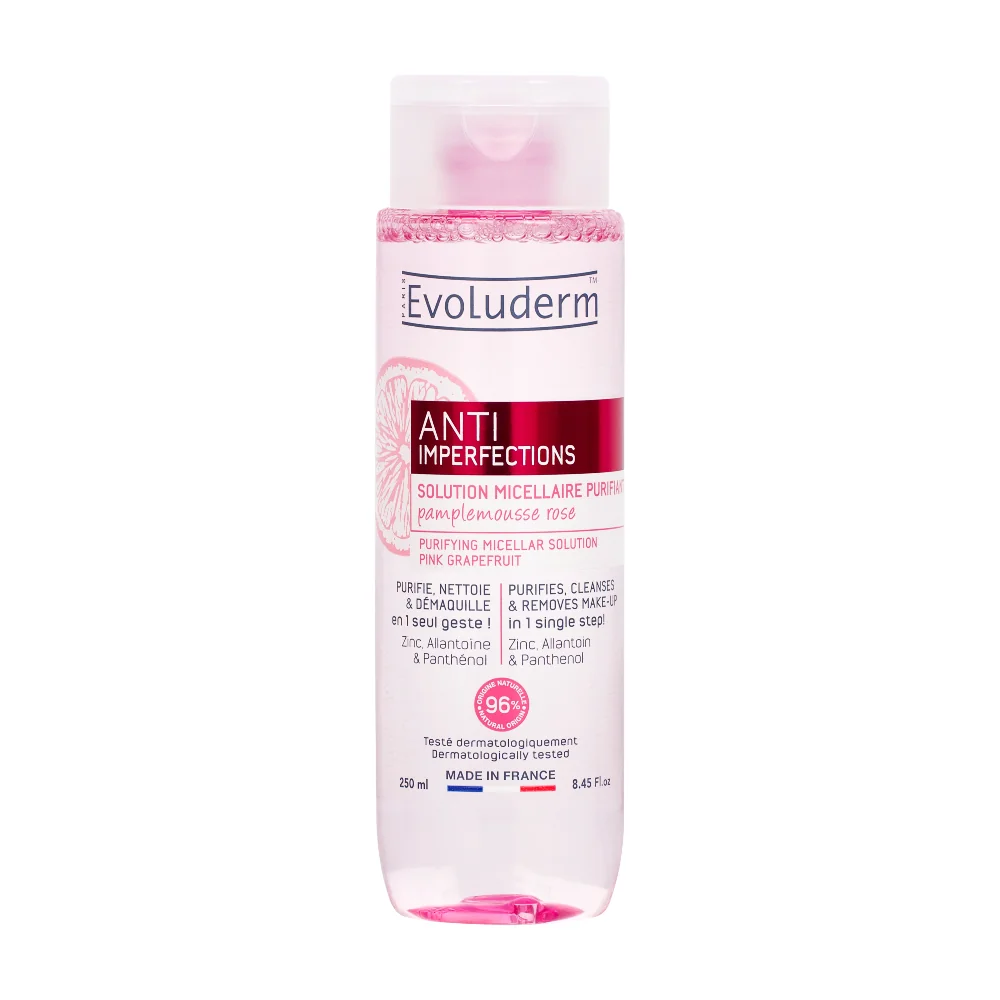 Evoluderm Čisticí micelární voda pro problematickou pleť Pink Grapefruit 250 ml