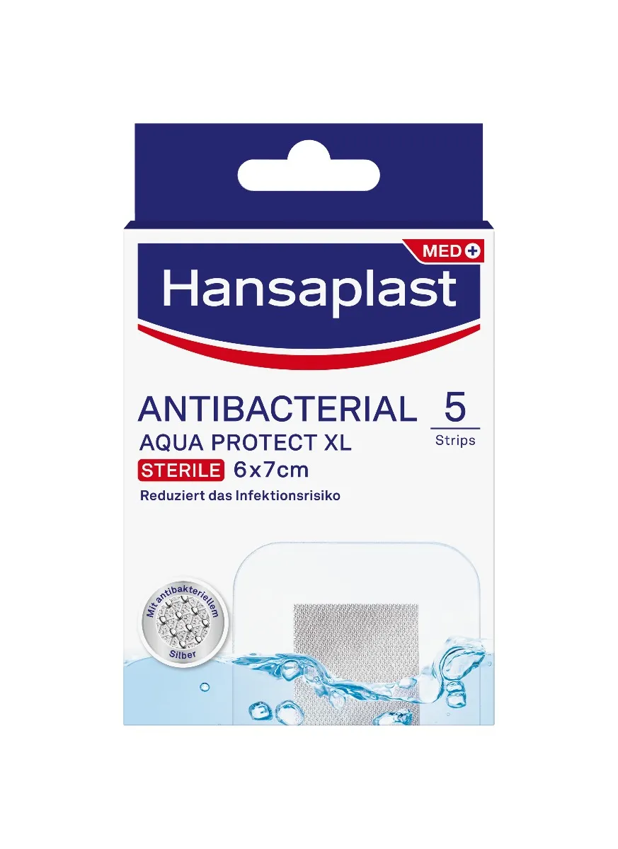 Hansaplast Med Antibacterial AquaProtect sterile 6 x 7 cm