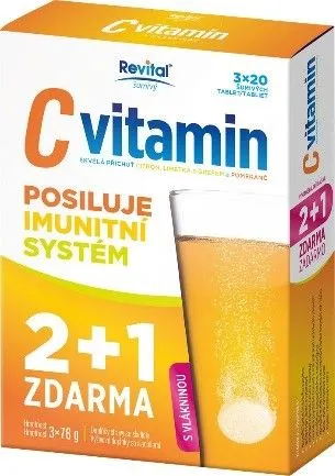 Revital C vitamin 2+1 zdarma 3x20 šumivých tablet