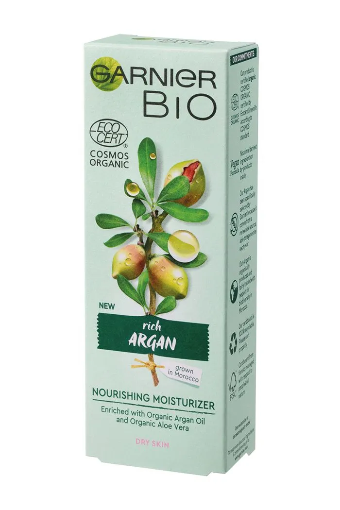 Garnier BIO Vyživující hydratační krém s arganovým olejem a aloe vera 50 ml
