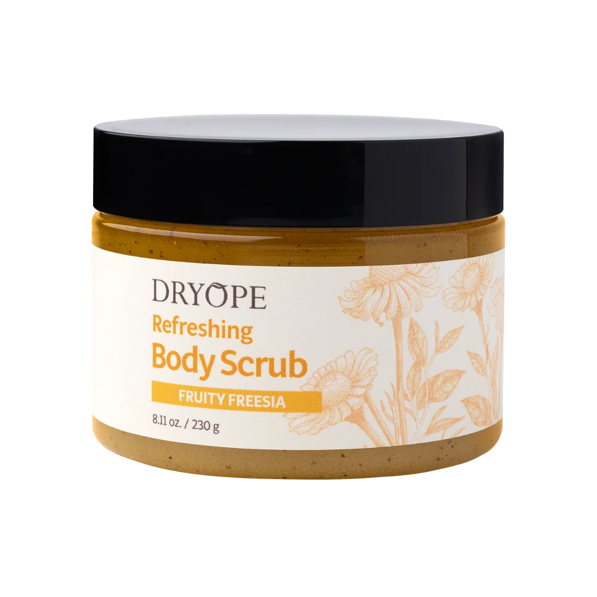 DRYOPE Fruity Freesia osvěžující body scrub 230 g