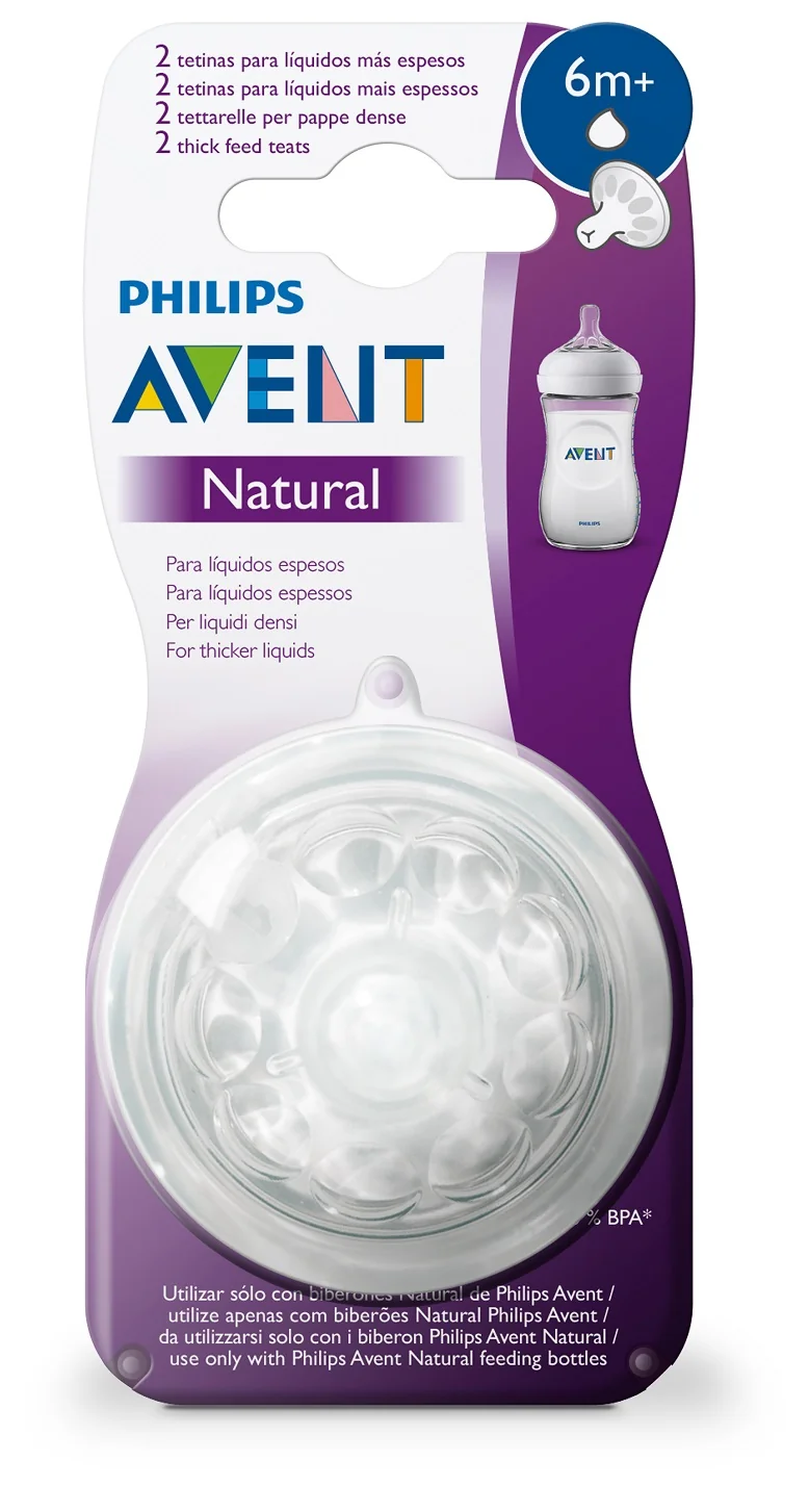 Philips Avent Dudlík Natural Y průsek na kaši 2 ks