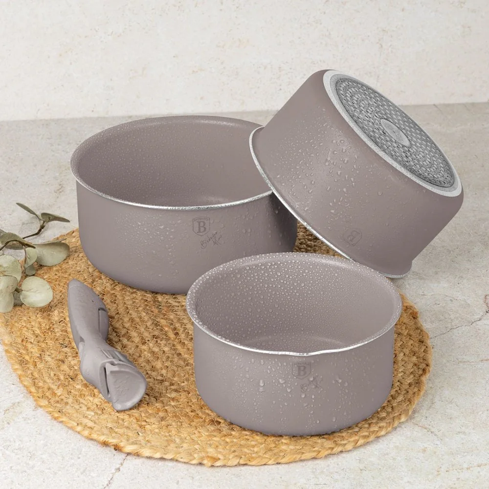 Berlingerhaus Sada nádobí s titanovým povrchem 13 kusů Taupe Nordic Collection