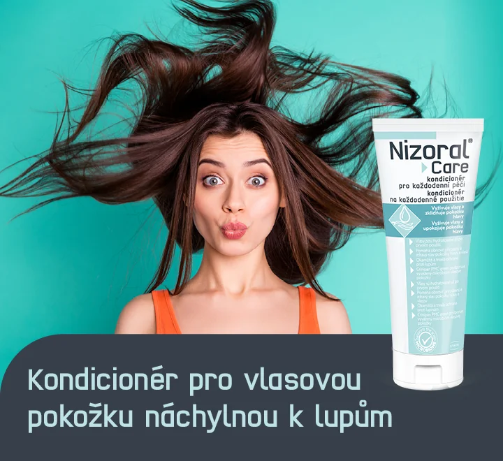 Nizoral Care kondicionér. Kondicionér pro vlasovou pokožku náchylnou k lupům.