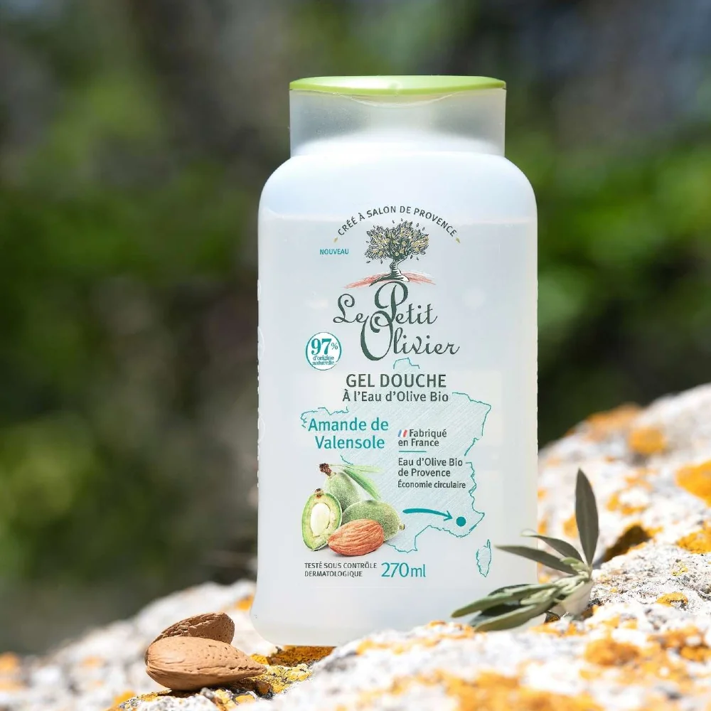 Le Petit Olivier Olive Water Hydratační sprchový gel Mandle z Valensole 270 ml