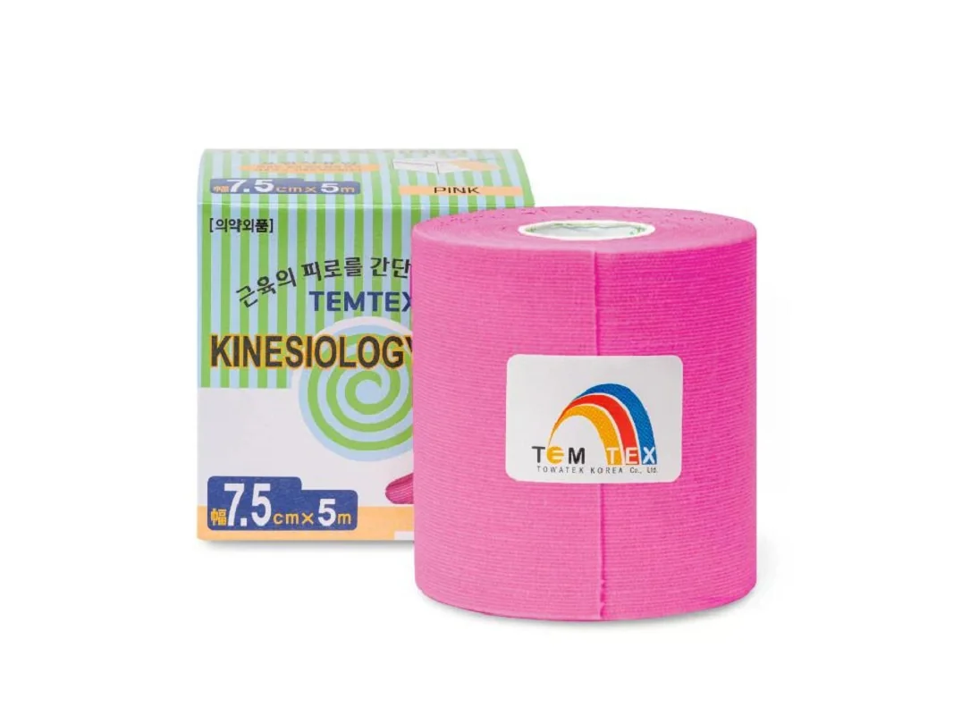 TEMTEX Kinesio tape Classic, růžová tejpovací páska 7,5cm x 5m