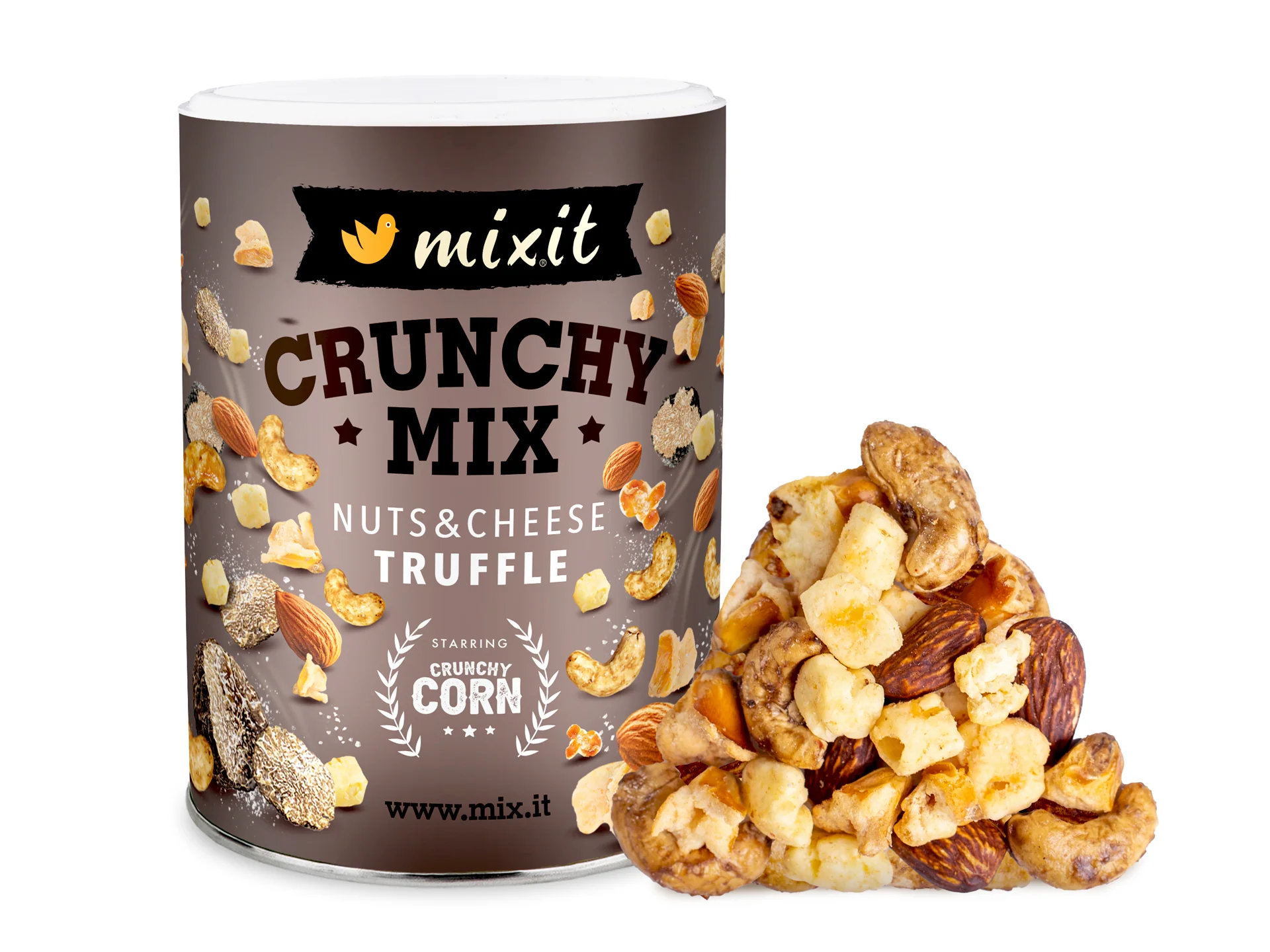Mixit Crunchy mix sýr, crunchy corn a oříšky s lanýžem 300 g