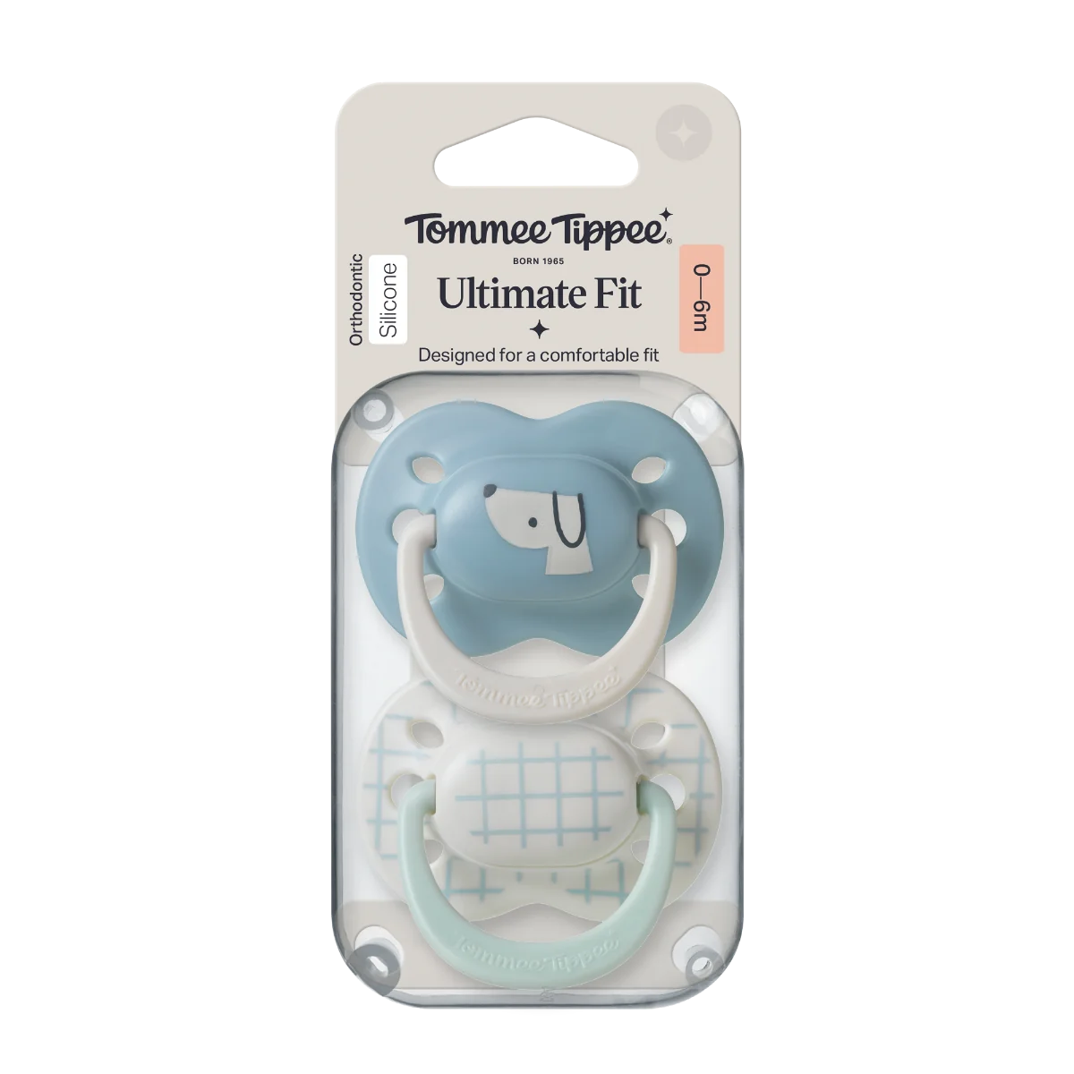 Tommee Tippee Silikonový dudlík Ultimate Fit Deco Boy 0-6m 2 ks více barevných variant