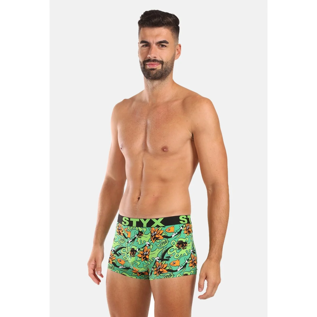 Styx Pánské boxerky art sportovní guma tropic (G1557) XXL