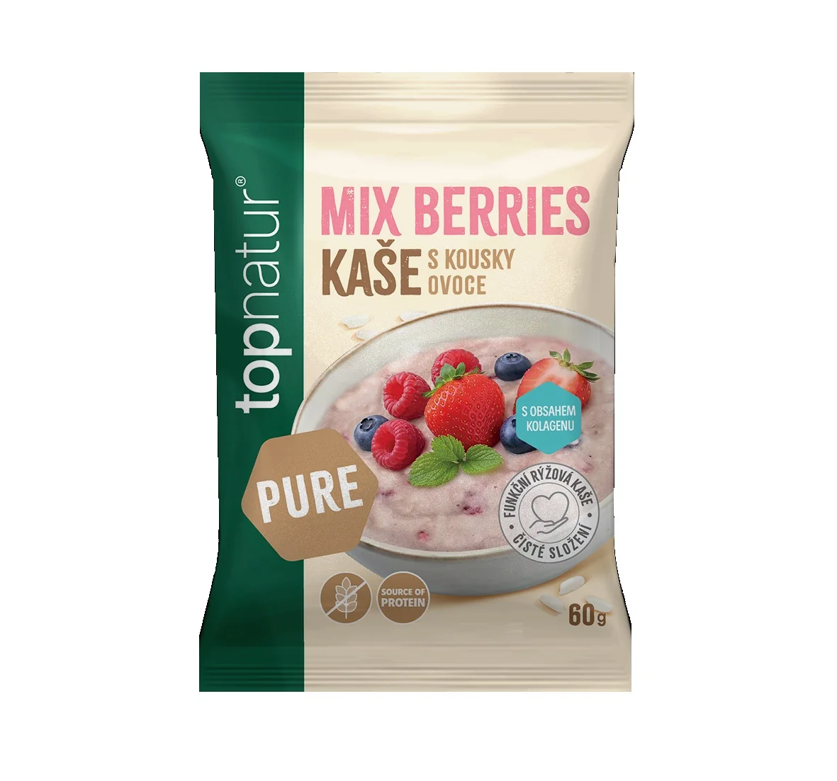 Topnatur Pure Rýžová kaše 60 g mix berries