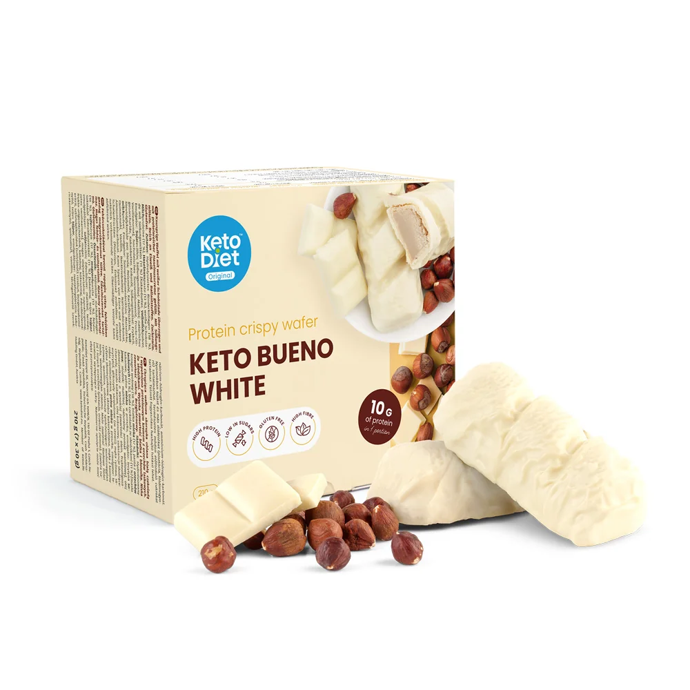 KetoDiet Keto Bueno White - křupavé oplatky (7 porcí) 
