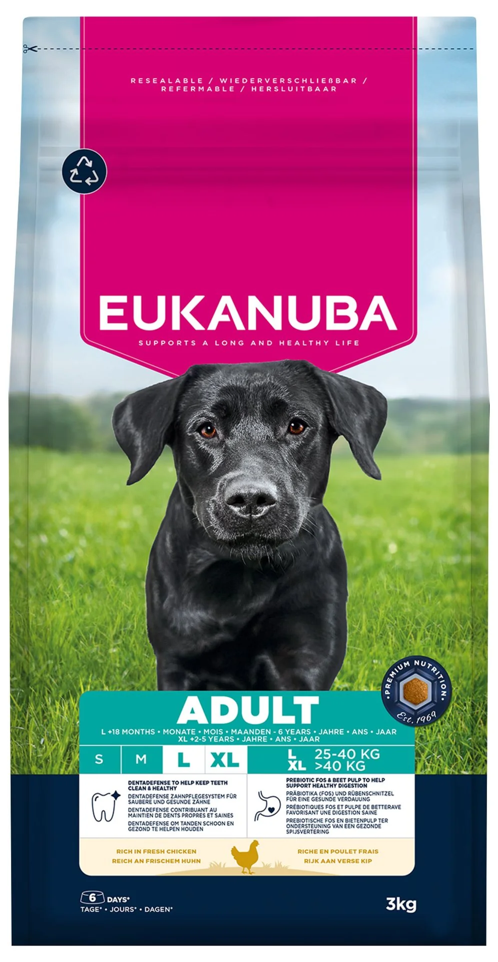 Eukanuba Krmivo Adult Large rich in fresh chicken 3kg