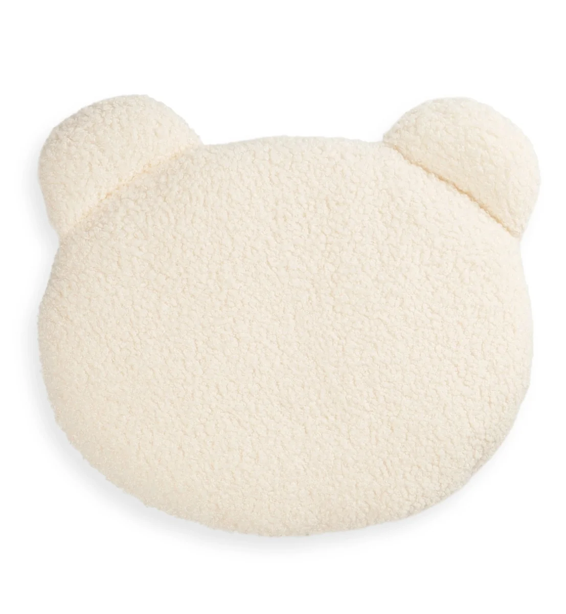 Baby Nellys Oboustranné hnízdečko s polštářkem Teddy Boucle - krémové