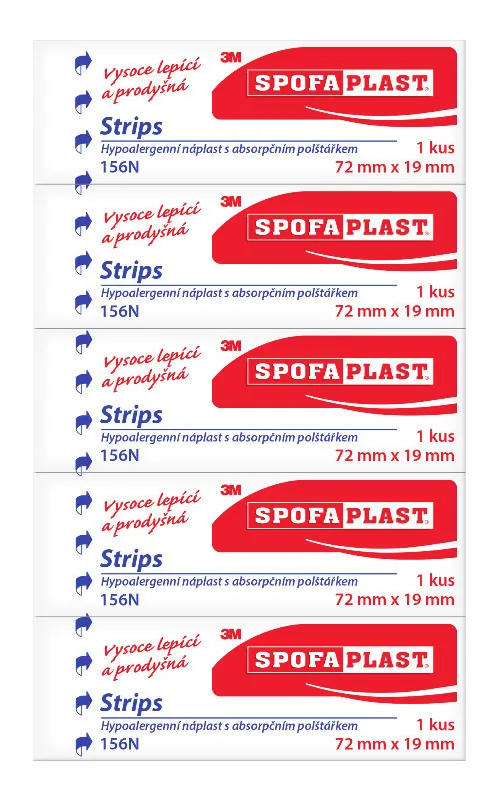 3M Spofaplast 156N Strips 72x19 mm 5 ks