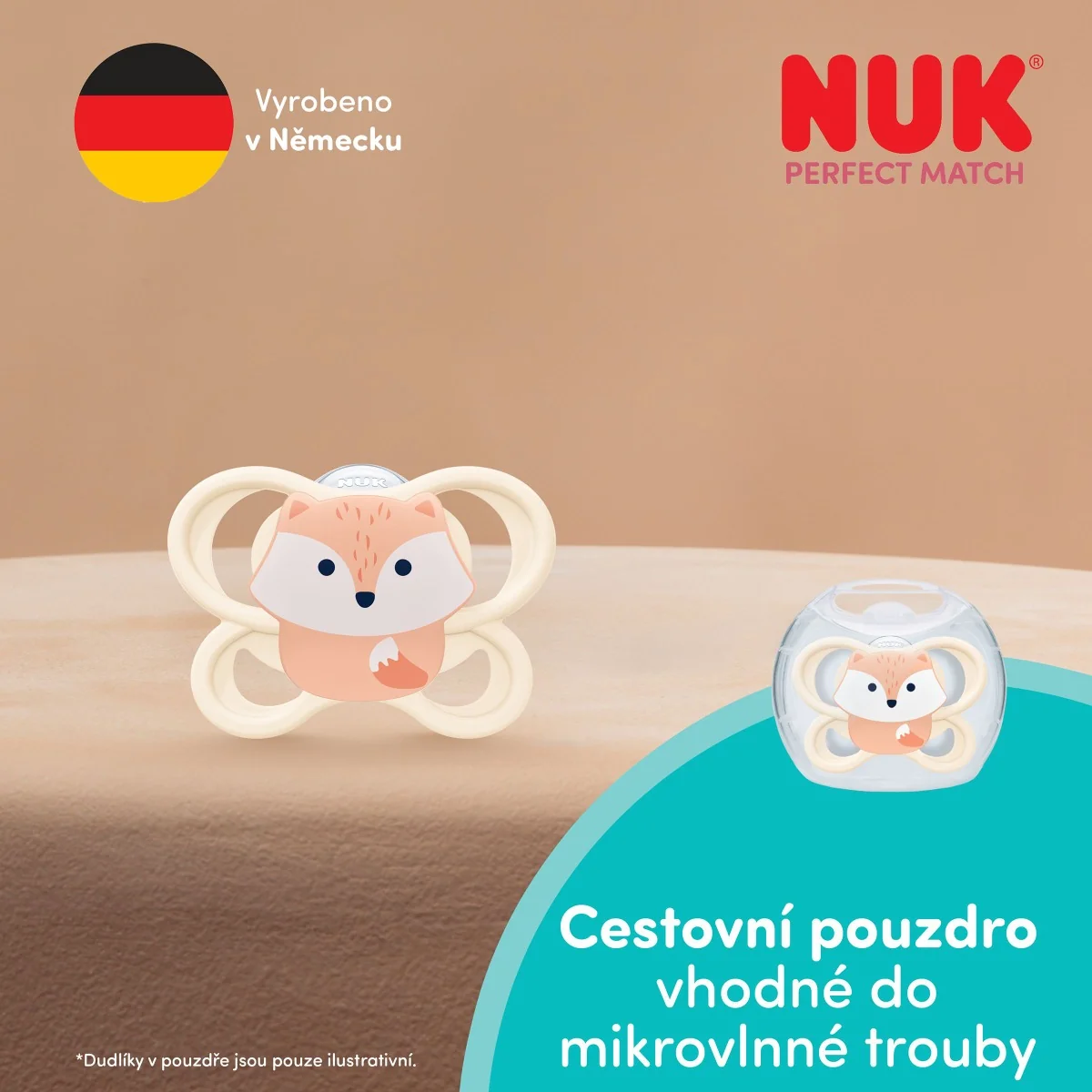 NUK Perfect Match Air Dudlík 0–6m box 1 ks fox