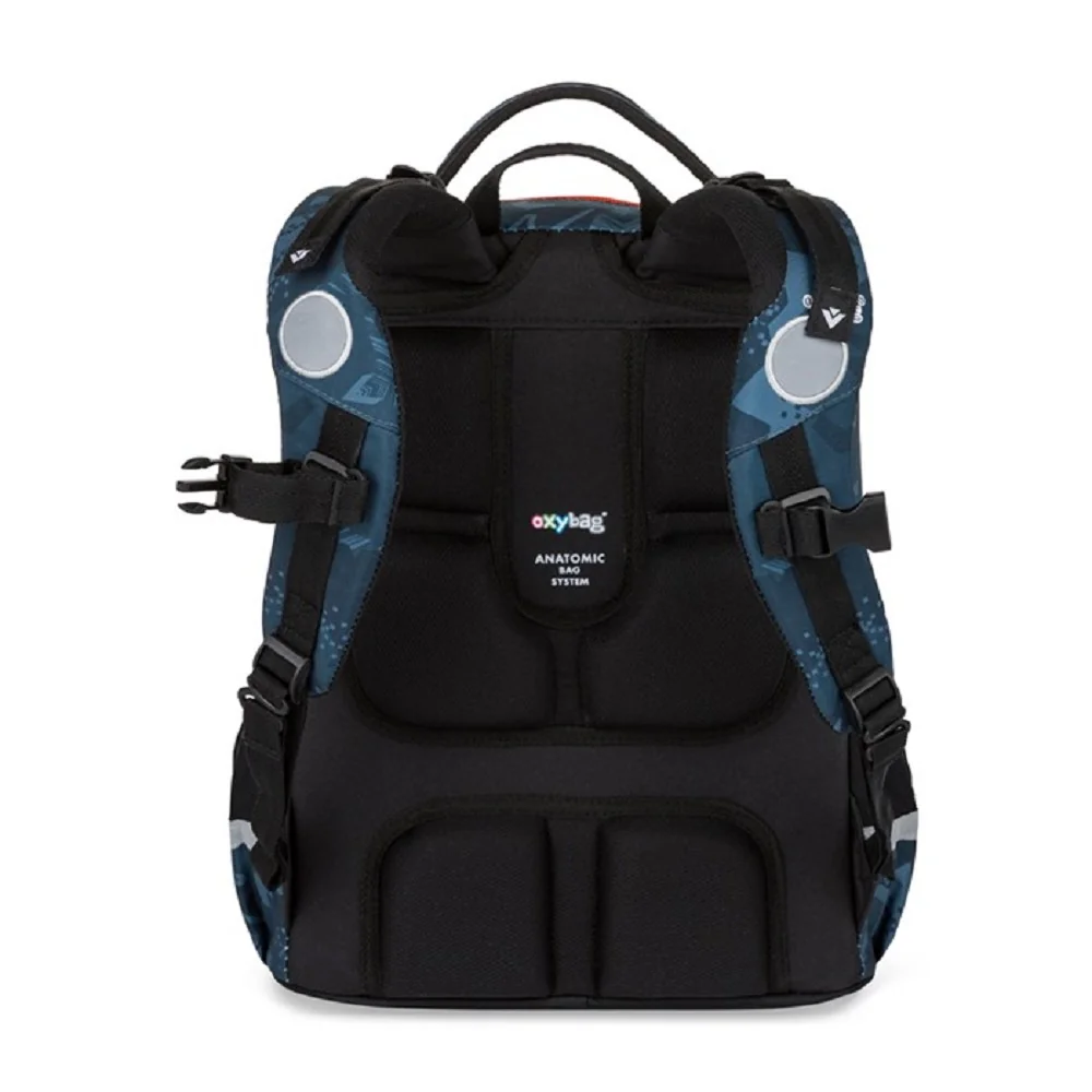 Oxybag OXY JUMPER - školní set Auto 3 ks: batoh, penál, sáček batoh, penál, sáček