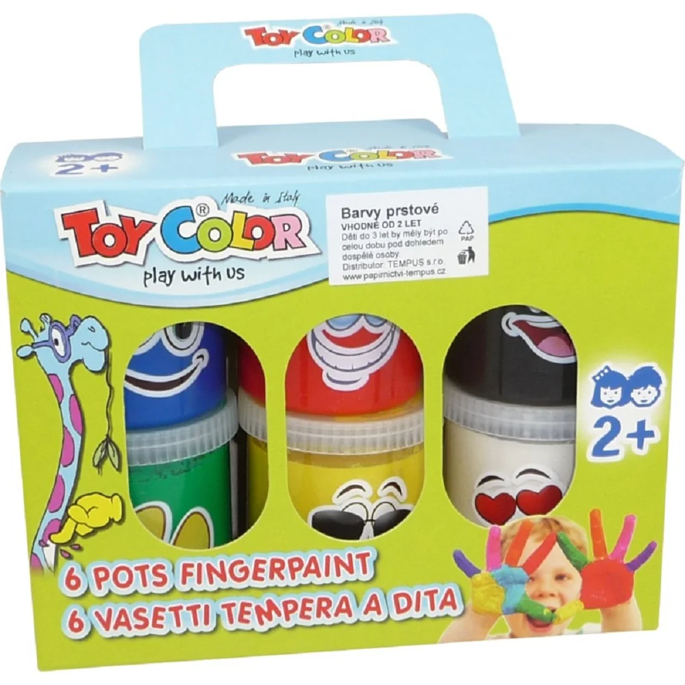 Toy Color Barvy prstové 80 ml 6 ks