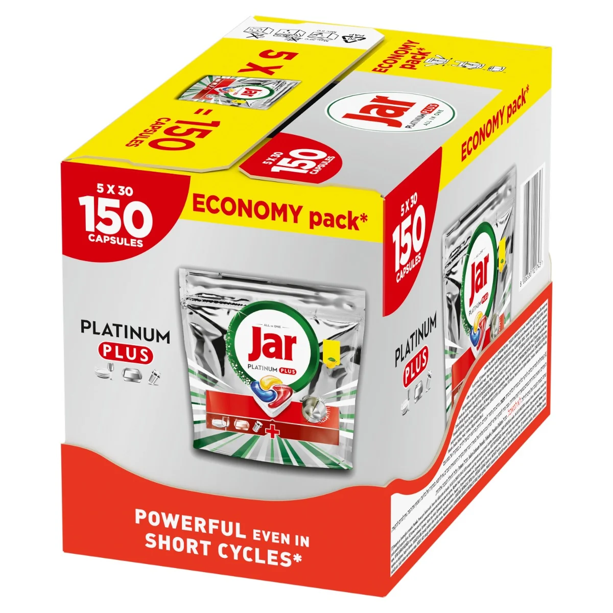 Jar Platinum Plus Lemon kapsle do myčky 150 ks