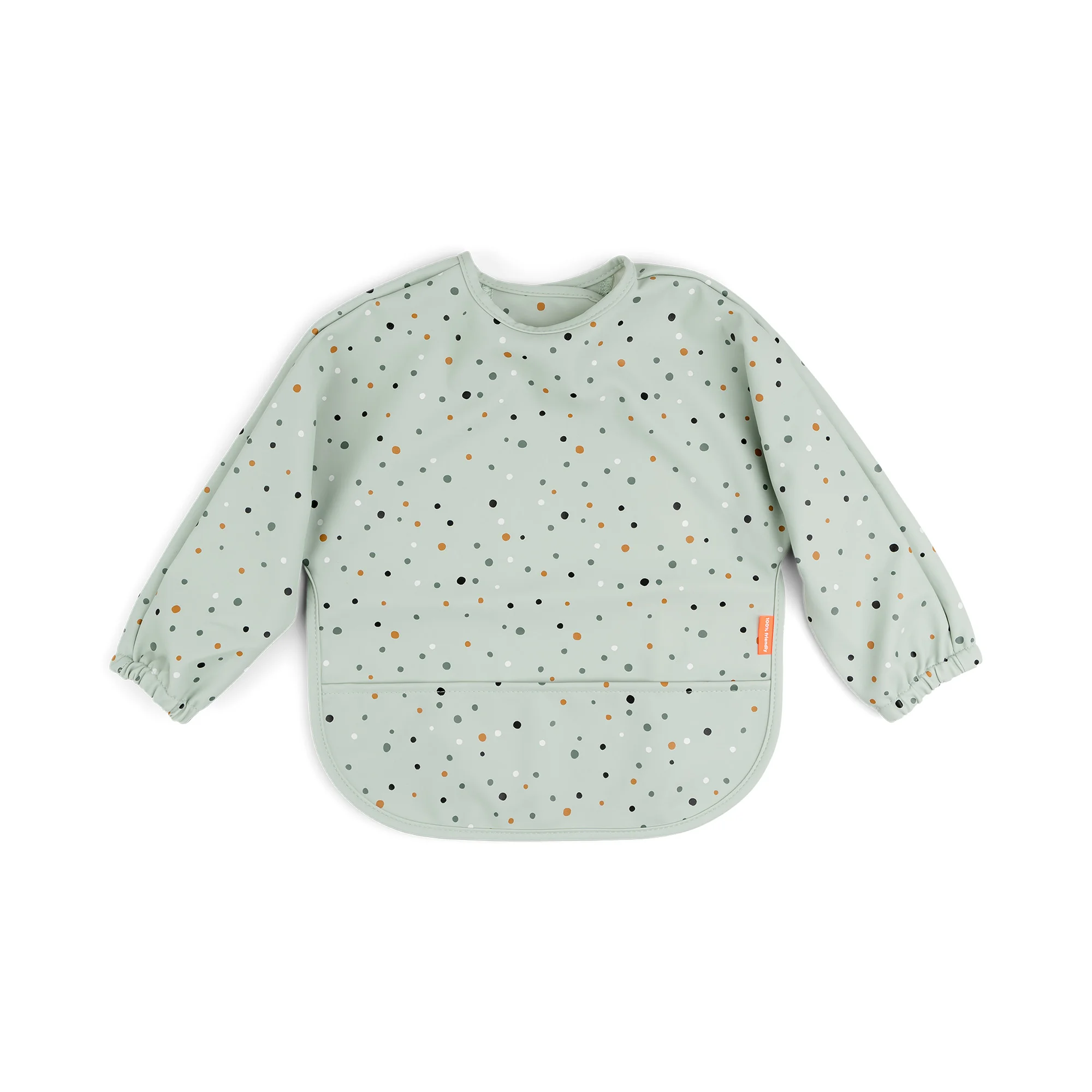 Done by Deer bryndáček s rukávy a kapsou Happy dots, zelený