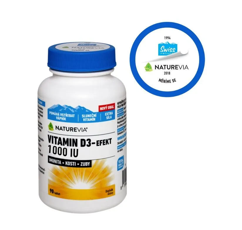 NatureVia Vitamin D3-Efekt 1000 IU 90 tablet