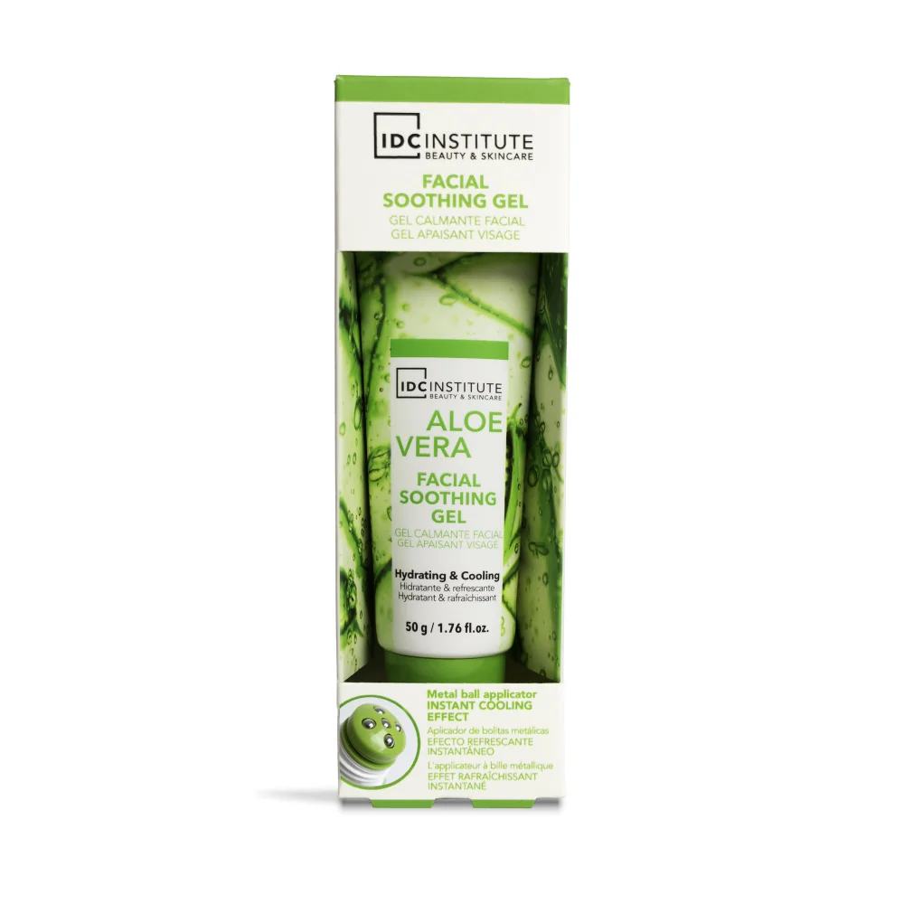 IDC Institute Chladicí gel s aloe vera s kuličkovým aplikátorem 50 g