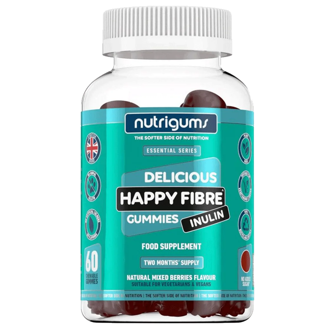 Nutrigums Happy Fibre Inulin 60 želé - jahoda