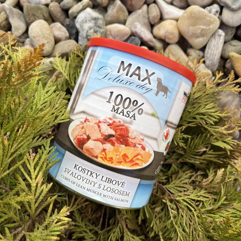Sokol Falco MAX kostky libové svaloviny s lososem 800g