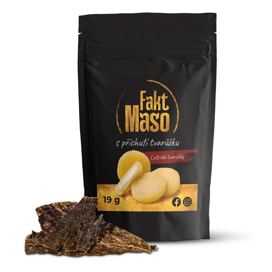 Lyopotraviny Hovězí chipsy Fakt Maso! - sušené maso, 19 g, OLOMOUCKÉ TVARŮŽKY