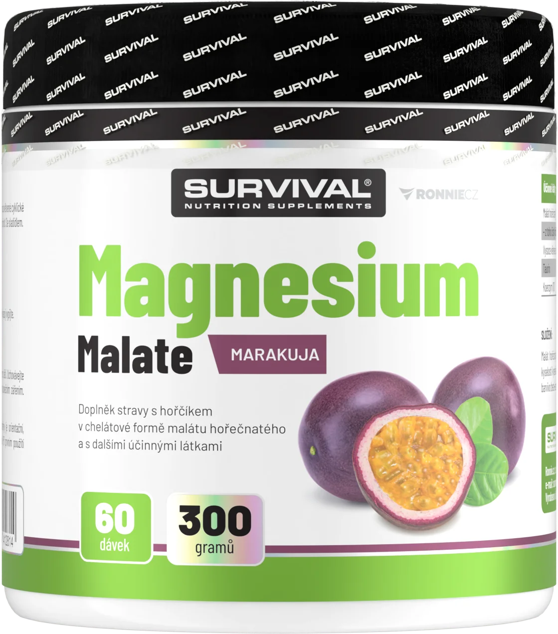 Survival Magnesium Malate 300 g marakuja