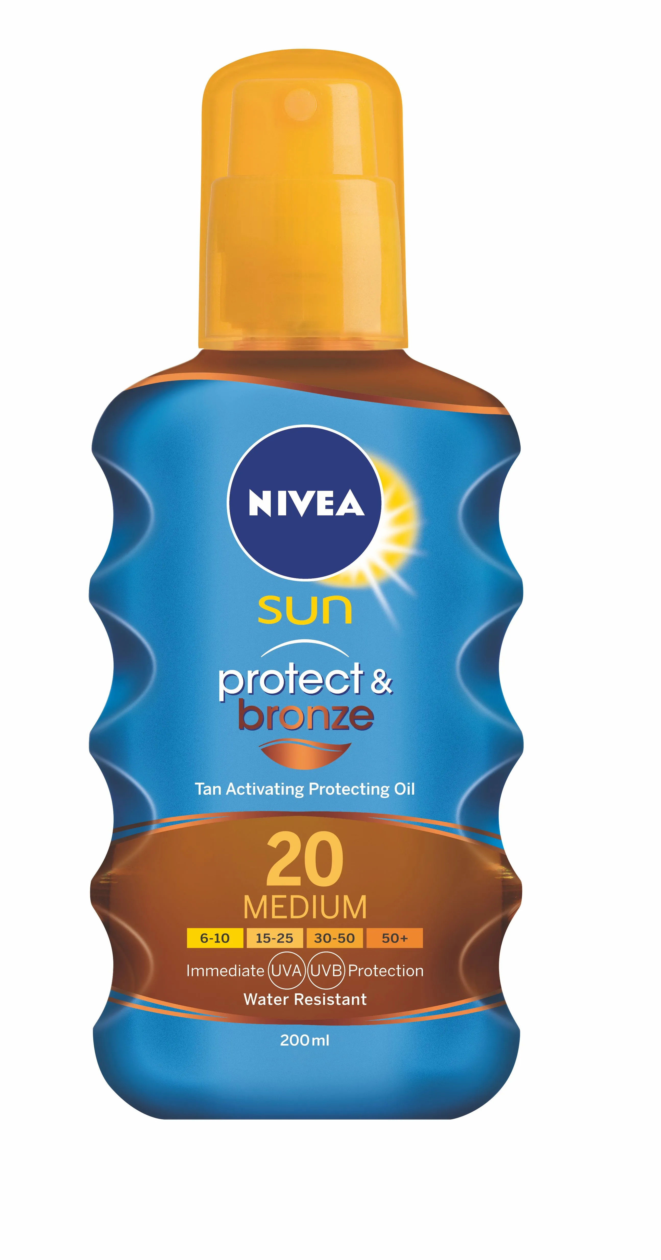 Nivea SUN Protect&Bronze OF20 opalovací olej 200 ml