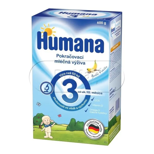 Humana 3 Banán vanilka 600g od uk. 10. měsíce