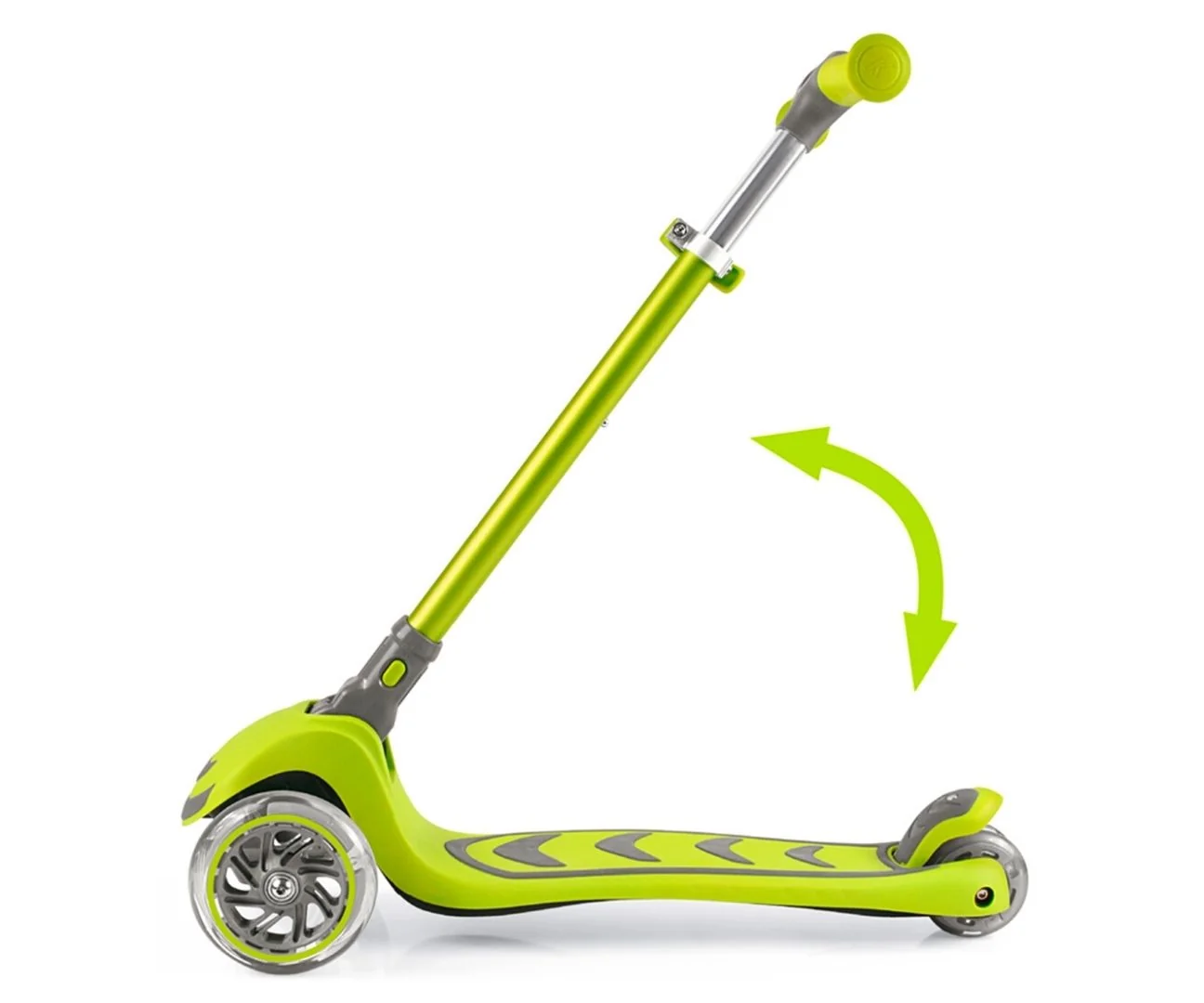 Milly Mally Dětská tříkolová koloběžka BOOGIE Scooter LED - zelená